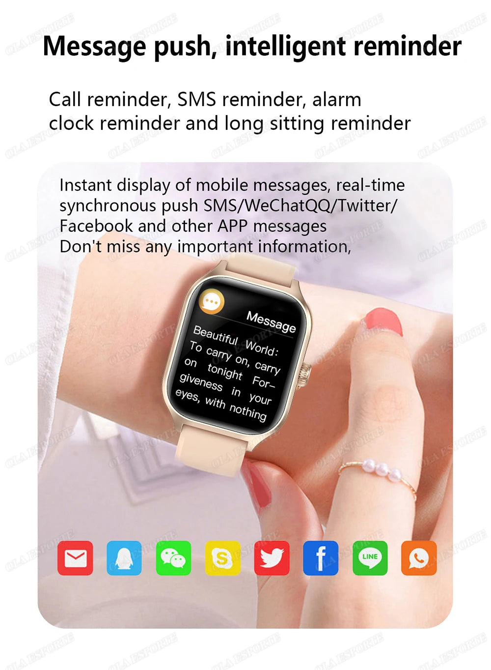 Nouvelle montre intelligente 2.01 pouces HD affichage réponse faire appel Message vue Modes de Sport bricolage cadran prévisions météorologiques pour hommes femmes