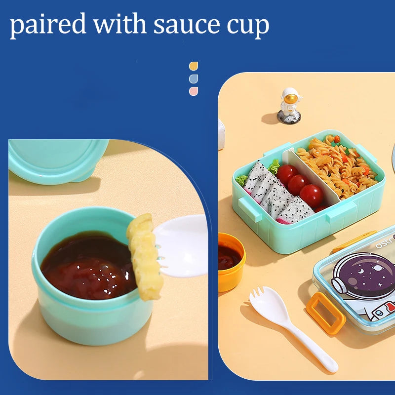 Boîte à déjeuner mignonne pour enfants, filles et garçons, avec compartiments, boîte à déjeuner Bento, étanche, boîtes à collations alimentaires pour enfants, nouveau 2025