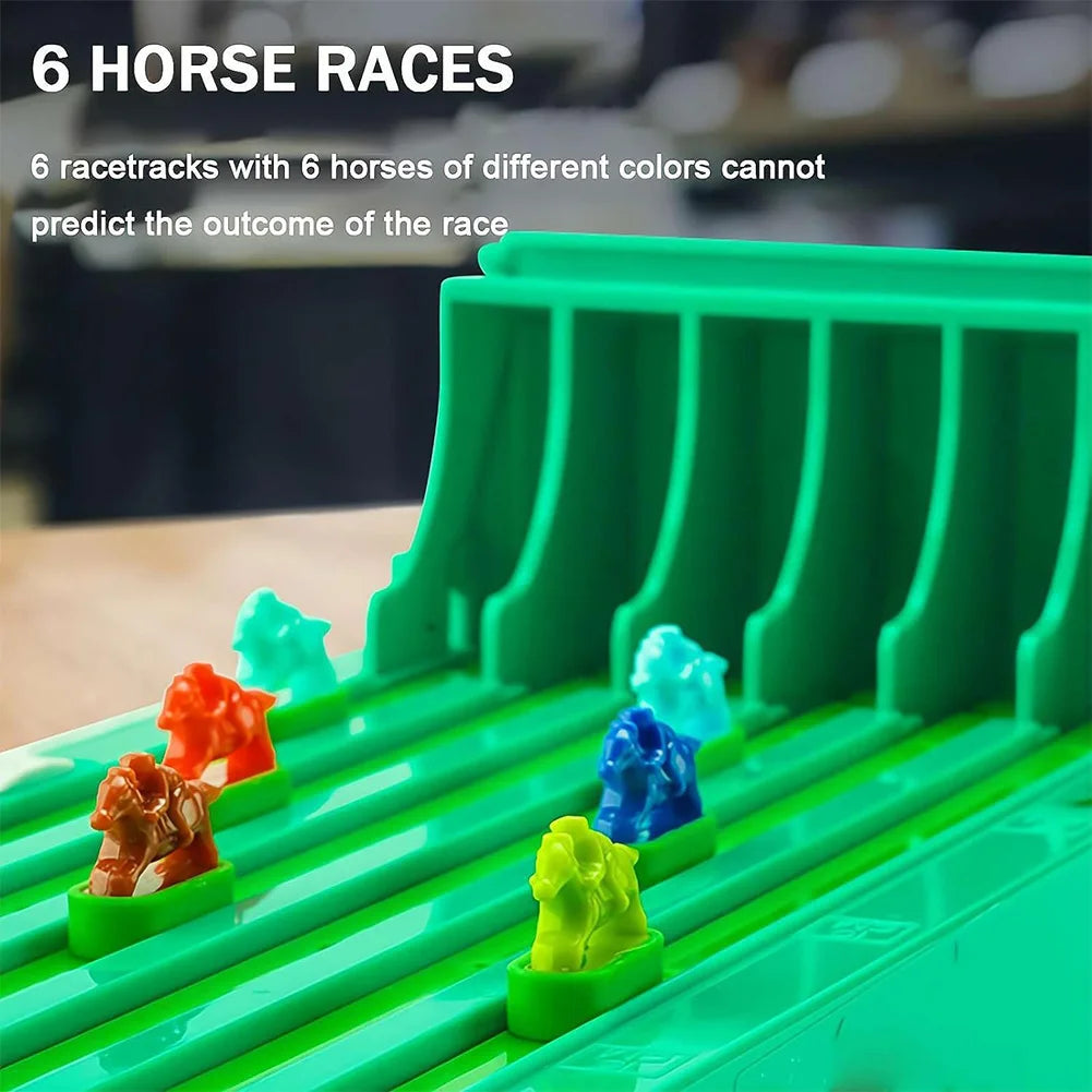 Jeu de société de course de chevaux électronique, jeu de bureau, ensemble de machines de course de chevaux, jouet coule pour fête de famille, batterie 62