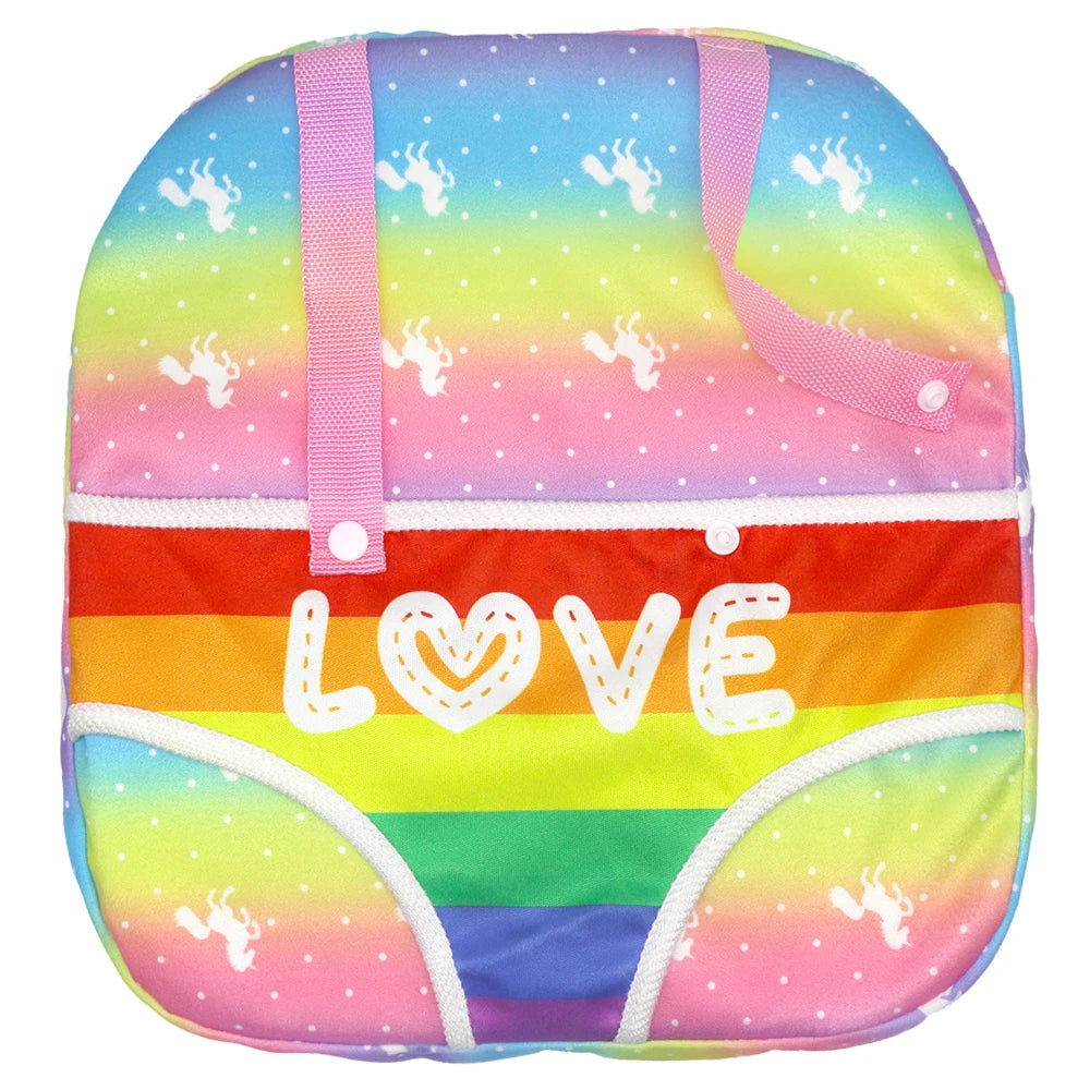 Sac à dos porte-poupée en peluche pour poupée, accessoires de poupée, porte-avant/arrière avec sangles, accessoires de poupée pour nouveau-né de 43cm, paquets sortants