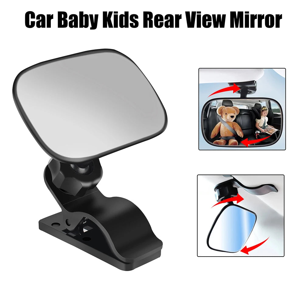 Miroir de sécurité intérieur de voiture pour bébé, avec Clip, rétroviseur de maquillage, pince arrière de siège, ornement automobile, accessoires automobiles