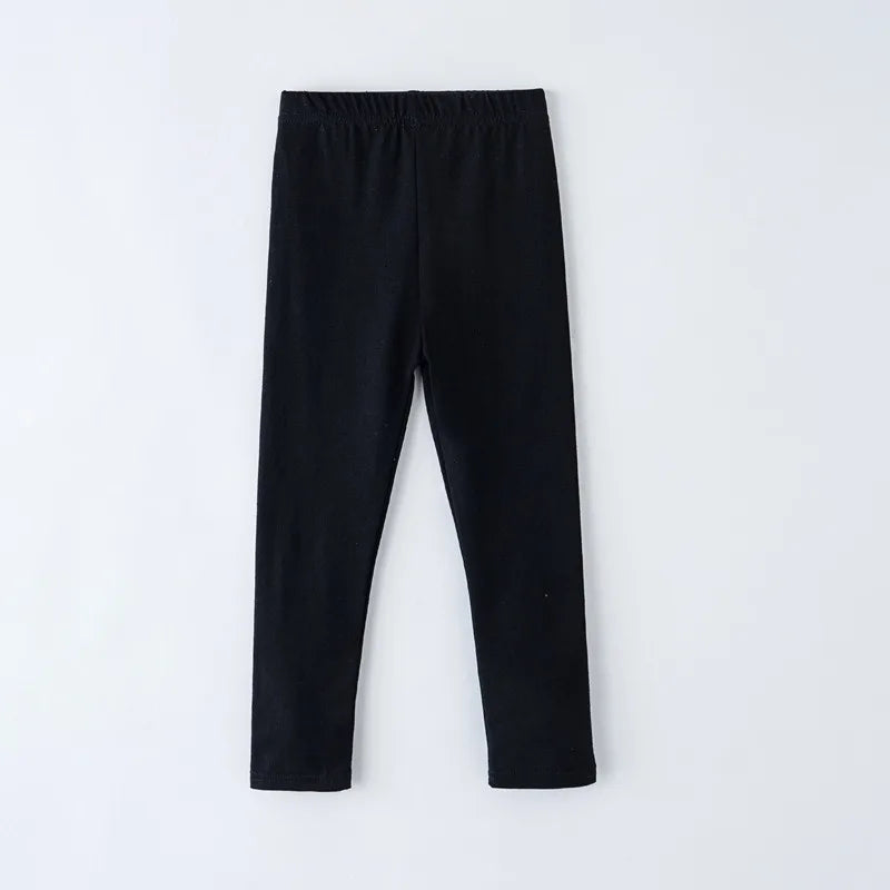 Girls' leggings for spring and summer, suitable for outdoor wear. They are slim-fitting, long pants for children.