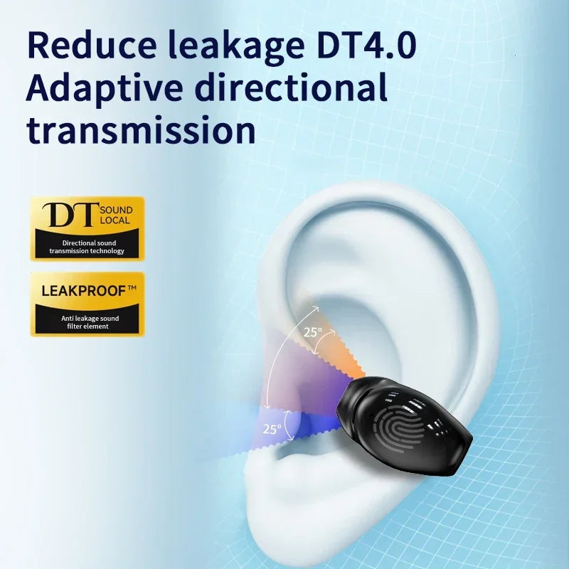 Écouteurs sans fil Bluetooth 5.3, oreillettes intra-auriculaires simples, étanches, TWS, mains libres, pour sport