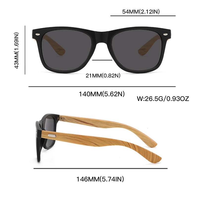 Lunettes de soleil rétro en forme de bambou, classiques, Vintage, UV400, unisexe, décontractées, pour usage quotidien en plein air