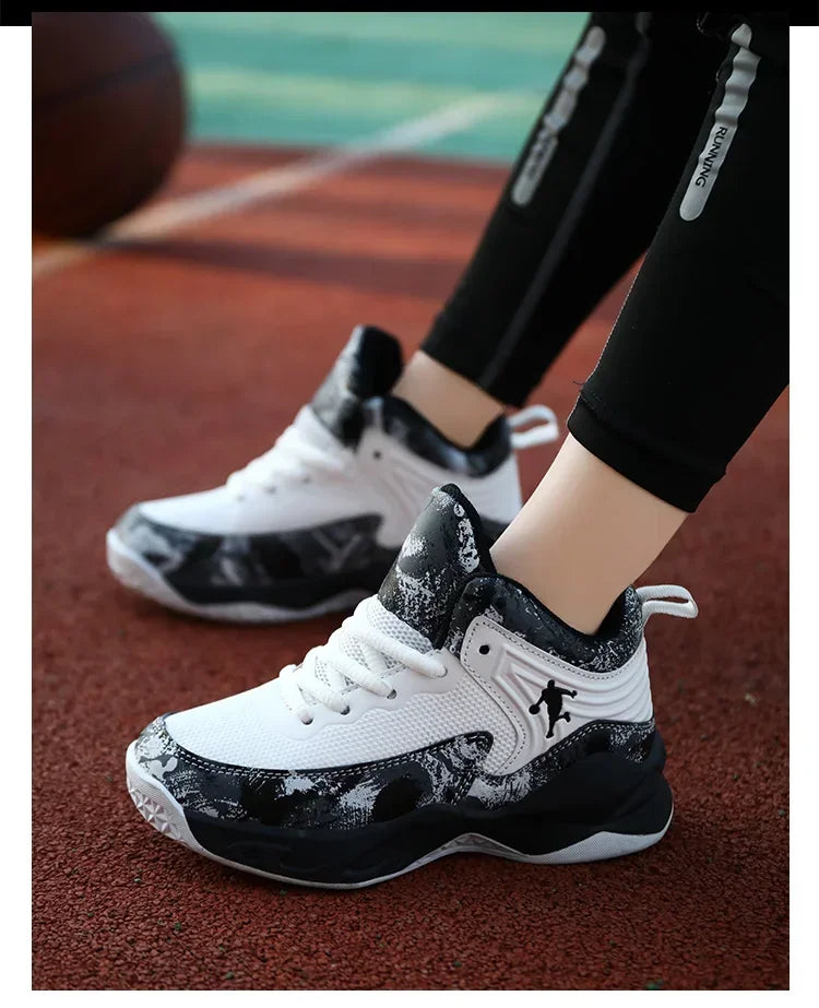 2025 chaussures de Basket-ball pour enfants baskets nouveaux garçons marque semelle épaisse antidérapant enfants chaussures de sport enfant garçon Basket formateur chaussures