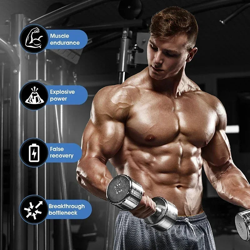 Creatine monohydrate - Improves muscle strength, promotes muscle recovery and growth, and enhances athletic performance. Vegan.