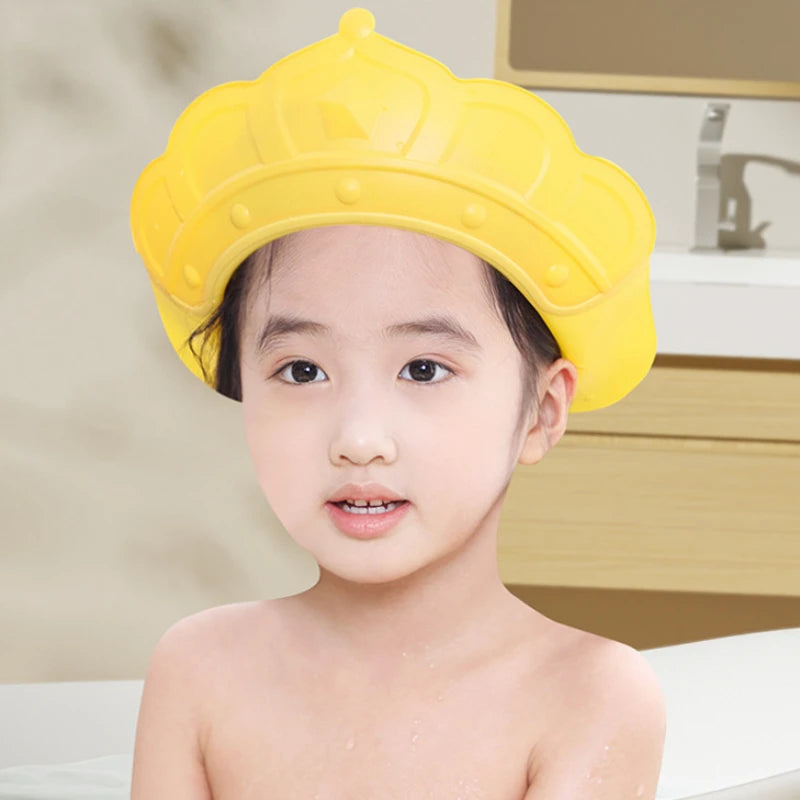 Baby shower cap, shampoo, eye protection, water cover, baby care, hair washing, adjustable shower cap for children 0-6 years old