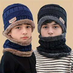Enfants chaud tricoté chapeau écharpe ensemble enfants automne hiver chapeau doux tricoté Bonnet infantile enfants chapeau pour garçons filles