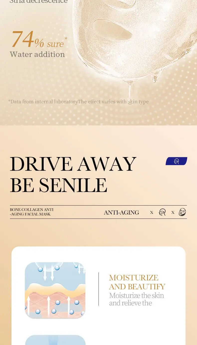 Masque Facial Anti-rides au collagène, 10 pièces, Anti-vieillissement, estompe les ridules, peau ferme, hydratant, éclaircissant, soins de la peau, cosmétiques coréens