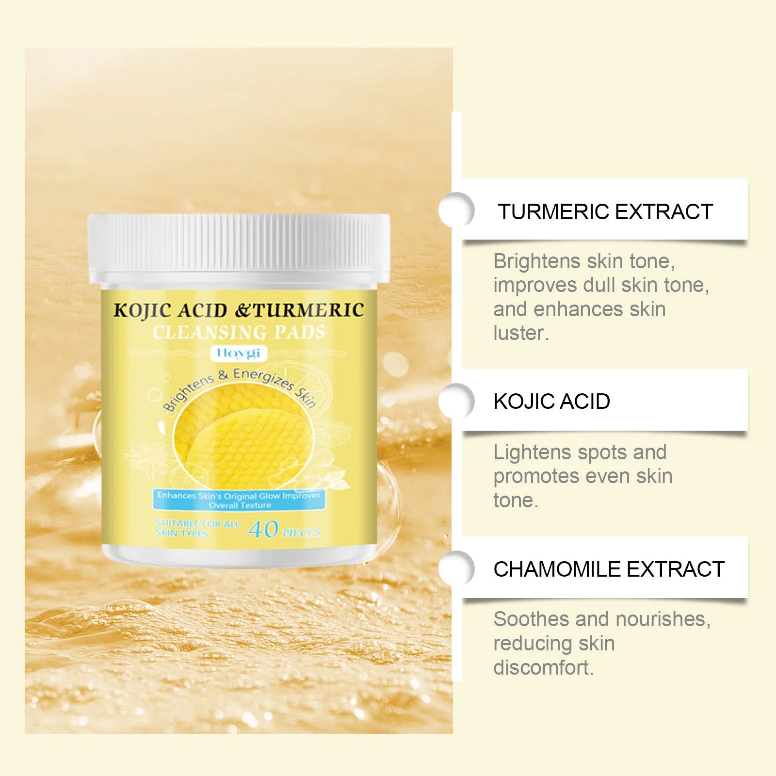 Nettoyant au curcuma, contrôle de l'huile, élimination des taches foncées, Anti-acné, nettoyage en profondeur, rétrécissement des pores, crème hydratante à la vitamine C