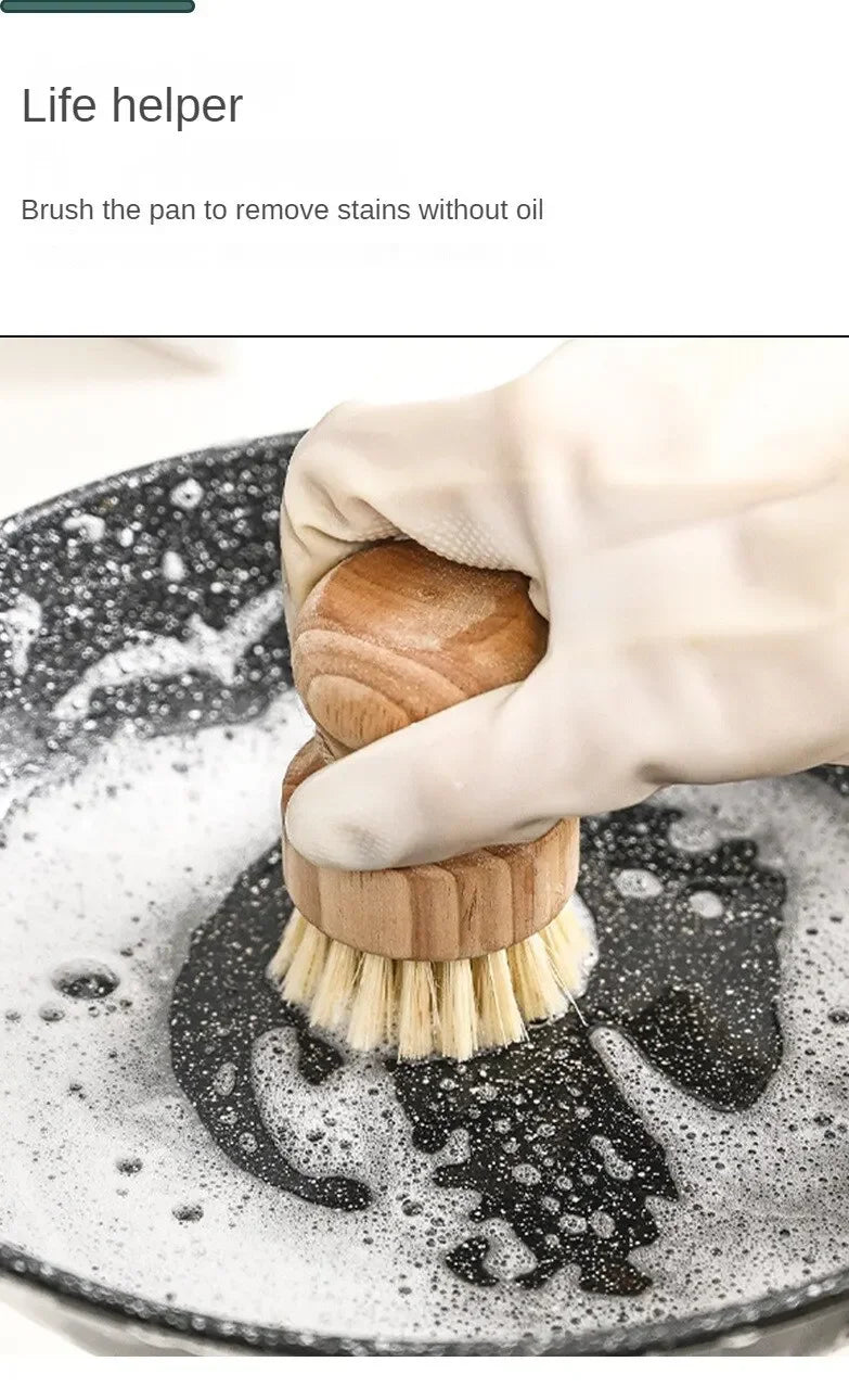 Brosse de nettoyage de cuisine, brosse à vaisselle en bois avec Sisal naturel et noix de coco, Durable, Portable, écologique, zéro déchets, 2 pièces/ensemble