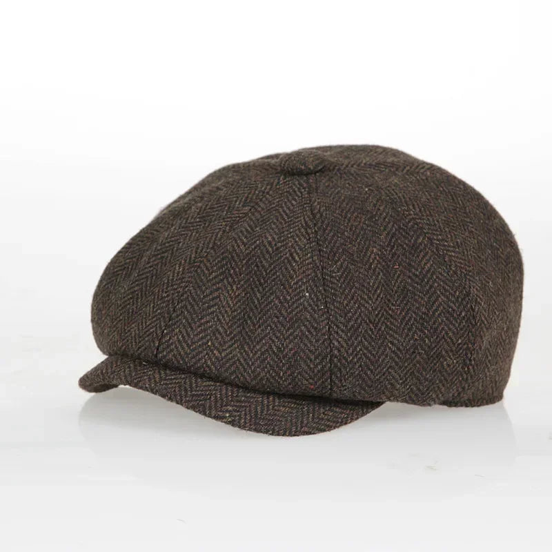Casquette béret Vintage pour enfants, joli et élégant, chapeau de journal Ca rétro et Tweed pour enfants