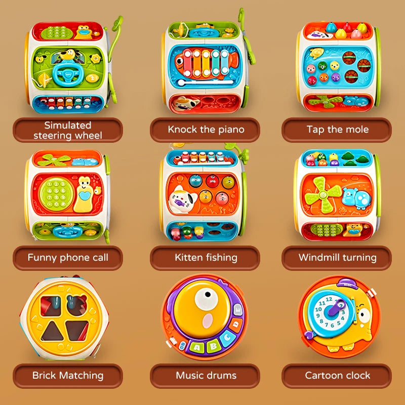 Jouets sensoriels Montessori pour enfants, jeux de développement cognitif avec tri des couleurs et activités d'apprentissage des formes, cadeaux de 3 ans