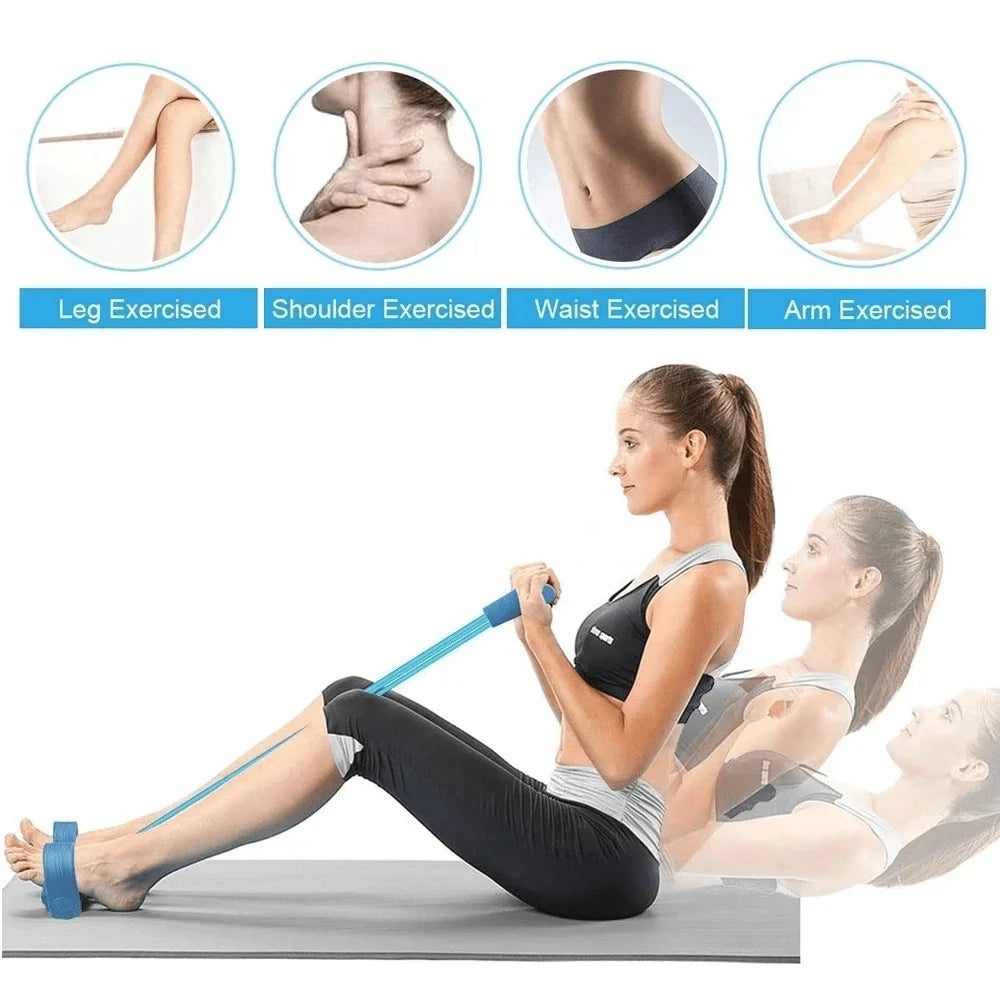 Ensemble de bandes de résistance pour salle de sport à domicile, équipement d'exercice abdominal, accessoires pour rameur, améliore la force et la flexibilité!
