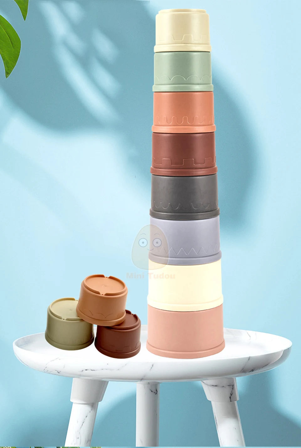 Jouets pour bébé, tasse empilable, dessin animé, apprentissage éducatif précoce, couleur, nidification, tri, bain-douche, jeu d'eau et de sable pour enfants
