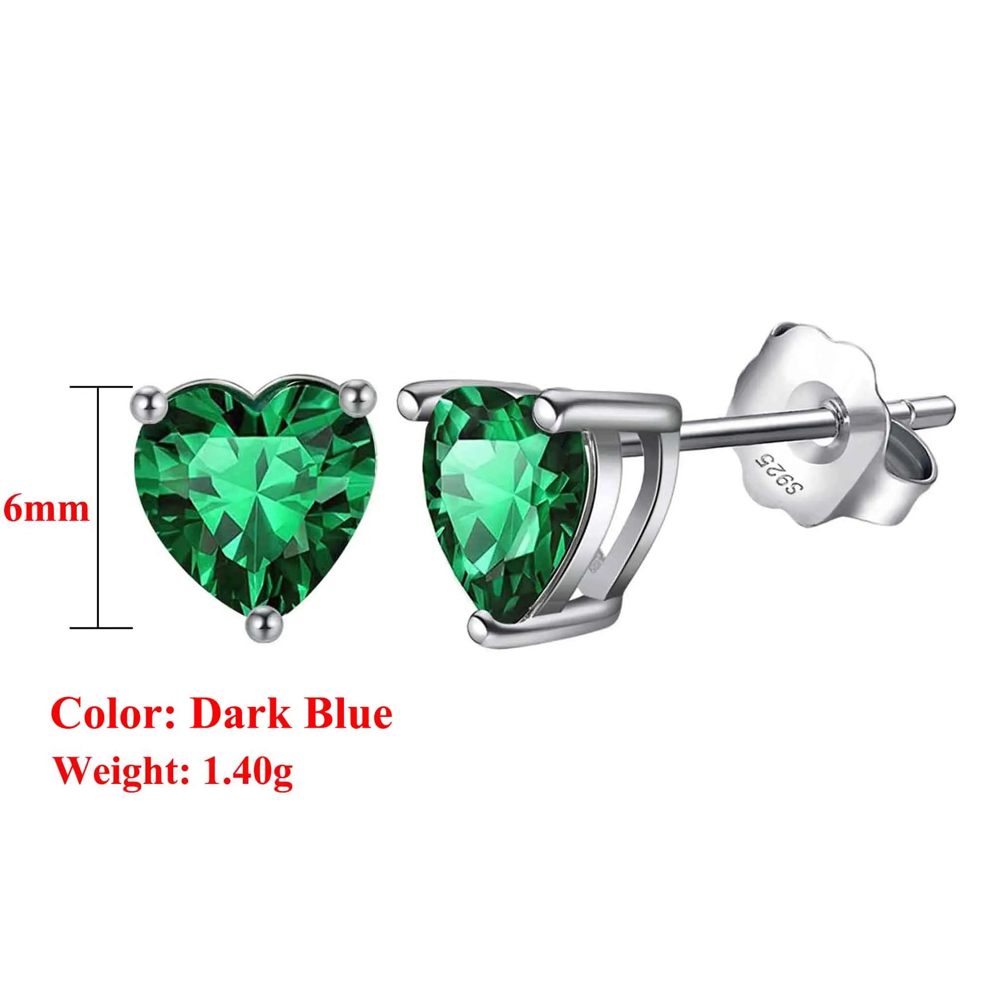 Effie Queen 925 boucles d'oreilles en argent Sterling pierre de naissance pour femmes AAA Zircon cubique 12 couleurs boucles d'oreilles mode fille bijoux SE84