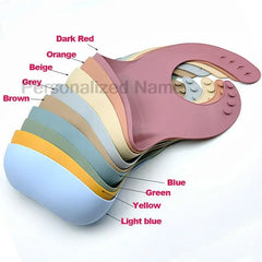 Bavoir en Silicone pour bébé et enfant en bas âge, imperméable, souple, avec poche de chargement, pour garçons et filles, Logo personnalisé gratuit