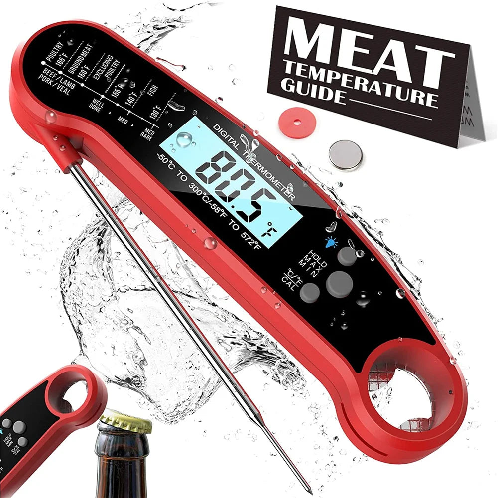 Therye.com numérique étanche pour aliments de cuisine, lecture instantanée, viande, eau, lait, cuisson, griller, barbecue en plein air