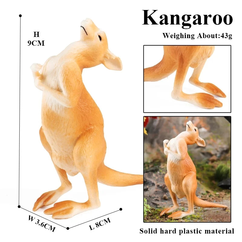 Classic Australian Wild Animals Kangaroos Koala Platypus Tasmanian Devil Echidna Cassowary Model Figurine Toy Child Gift