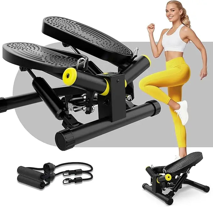 Mini Machine pas à pas torsadée – Capacité de 330 lb, entraînement complet du corps, hauteur de marche réglable