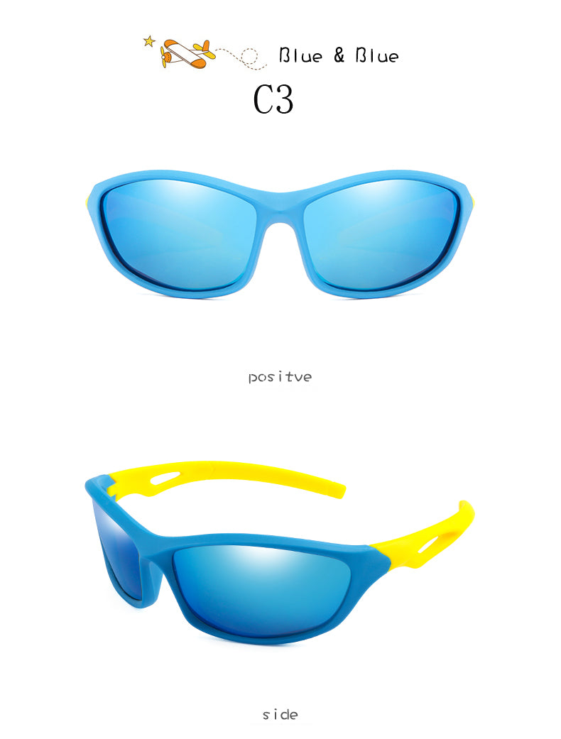 Enfants garçon sport lunettes de soleil TR90 Cool lunettes de soleil lunettes extérieures Protection UV lunettes équilibre voiture glisser nuances enfants lunettes