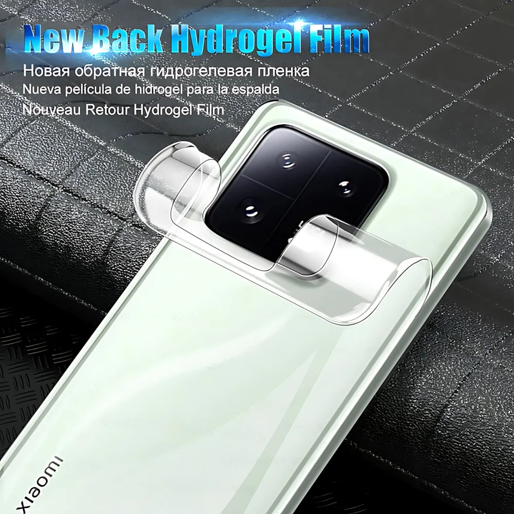 Films Hydrogel arrière pour Xiaomi, 1 à 4 pièces, 14 Ultra, 13t, 13 Pro, 12 Lite, Redmi Note 13 Pro, 11 12, Turbo, protecteur d'écran souple