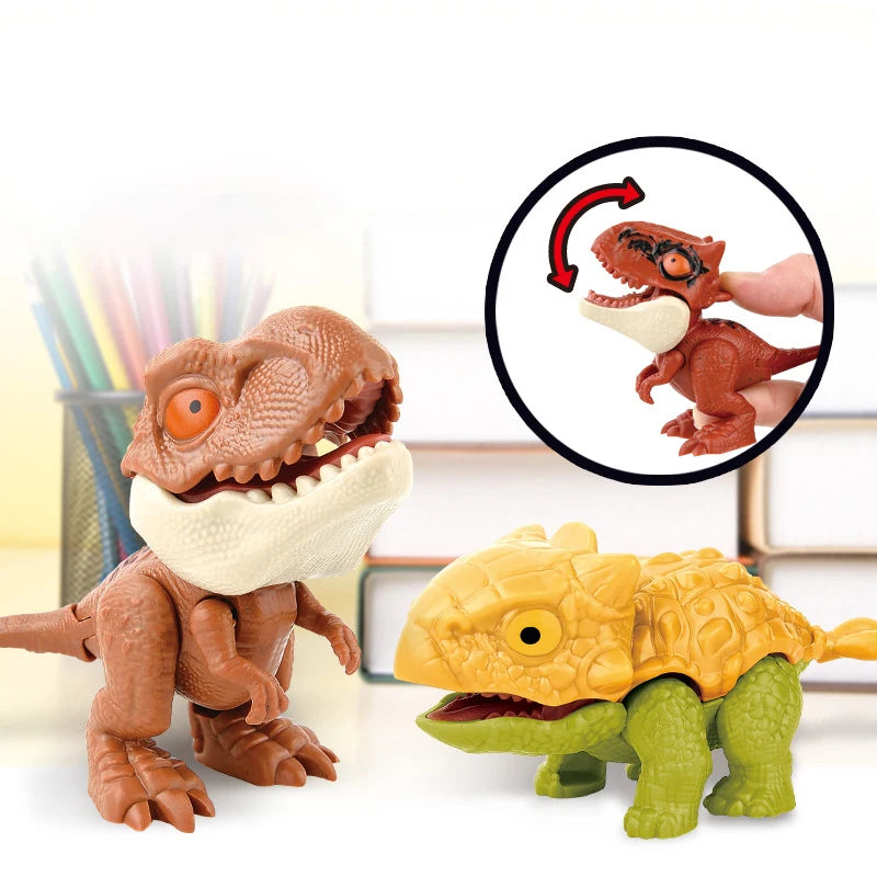 Jouets de dinosaure à doigt pour enfants, Mini modèle d'animaux de tyrannosaure créatifs et amusants, jouet d'interaction pour enfants, cadeaux
