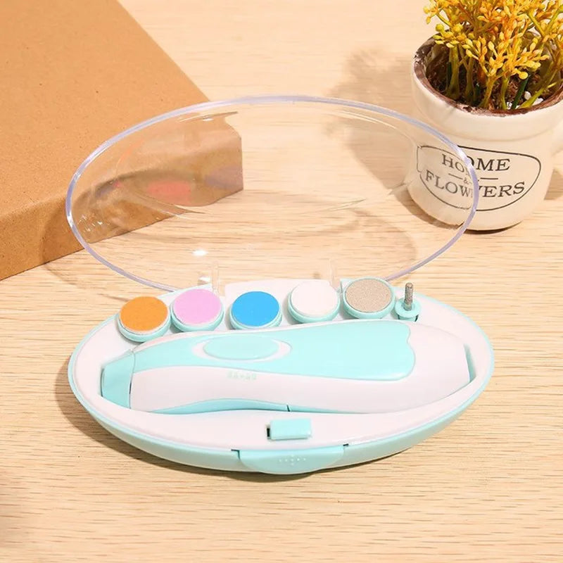 Coupe-ongles électrique pour bébé, outil de polissage des ongles pour enfants, soins pour bébé, coupe-ongles multifonctionnel, ensemble de manucure pour nourrissons