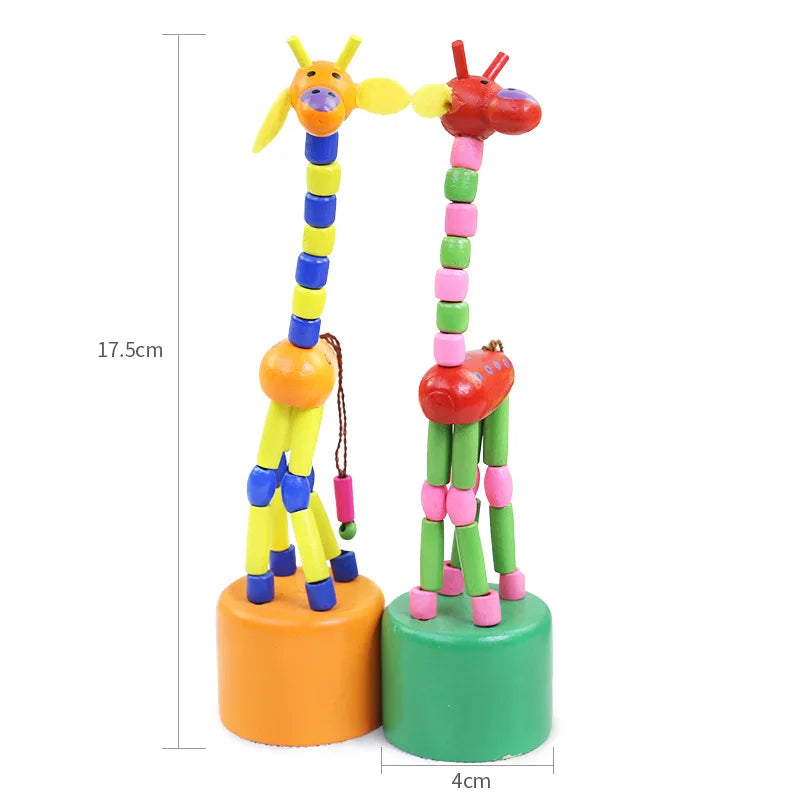 Jouets éducatifs Montessori en bois pour enfants, exercice d'apprentissage précoce, doigts de bébé, matériaux flexibles, jouet girafe, cadeaux