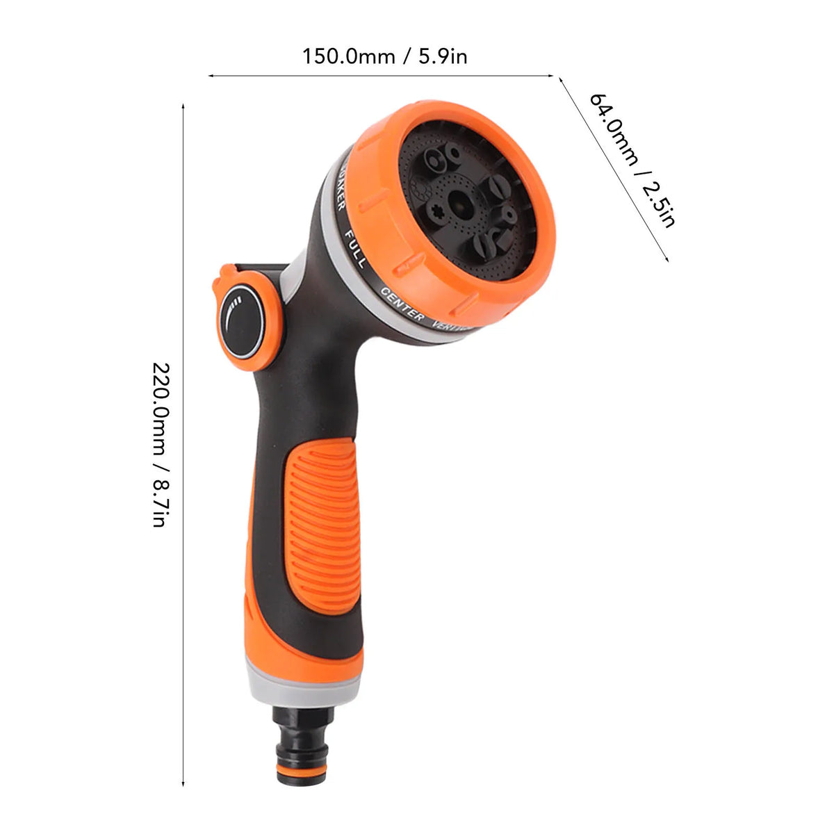 Garden hose nozzle sprayer, garden hose sprayer, high-pressure garden sprayer, 10 modes, RapDuty, suitable for water, plants, and lawns