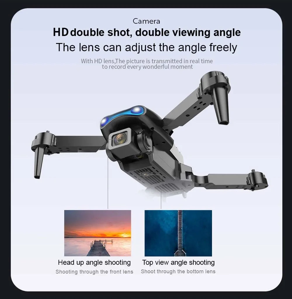 Drone professionnel HD E99Pro 4k double WIFI fpv quadrirotor avion avec évitement d'obstacles pour caméra de Drone de photographie aérienne
