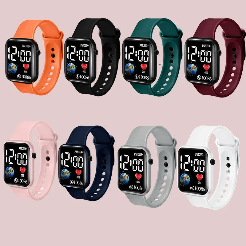 Montres numériques LED pour enfants et adultes, bracelet en Silicone, montre-bracelet électronique de dessin animé, horloge de sport, cadeaux pour garçons et filles