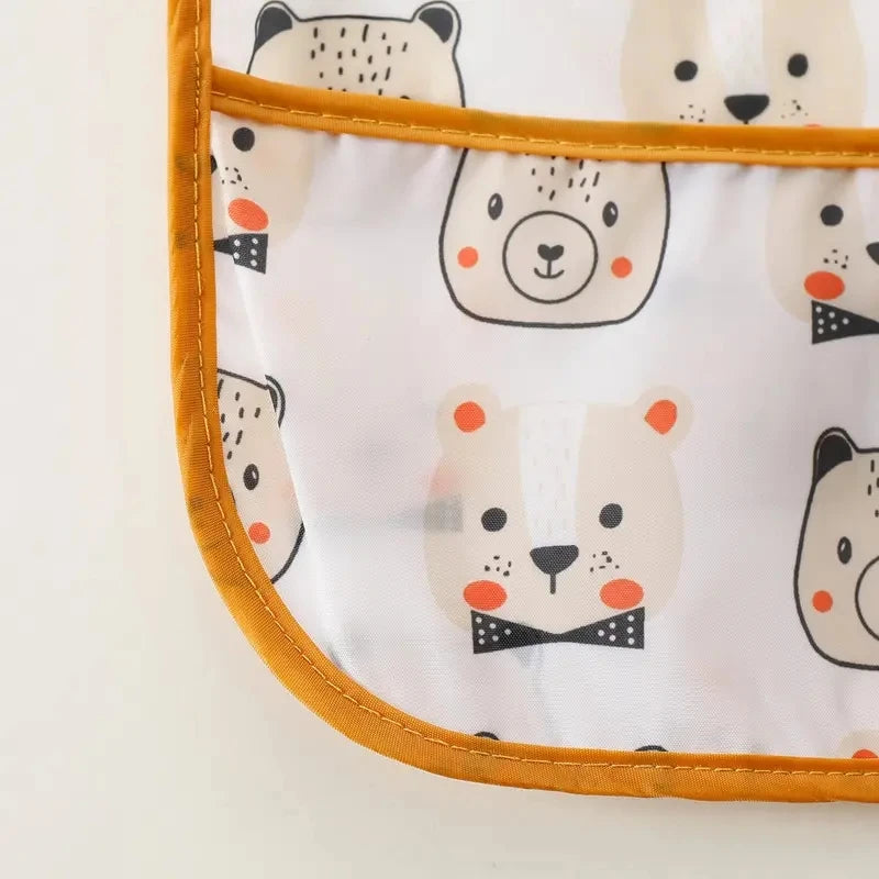 Bavoirs pour bébé, mignon, articles pour bébé, imperméable, manches longues, Smock artistique, tablier d'alimentation pour enfants