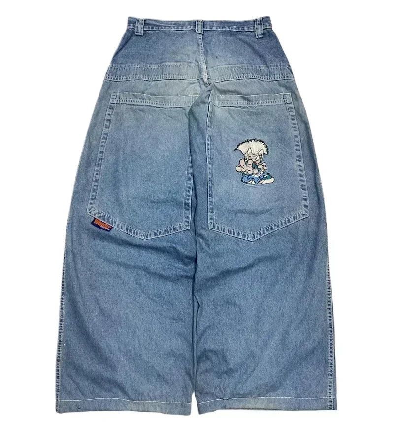 Jeans à jambes larges unisexes pour femmes, pantalons de vadrouille chauds, Street Y2K, Hip Hop, Joker Respzed, New Clearance Spot, American Fashion