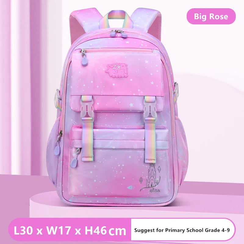 Sac à dos pour enfants pour filles, sacs d'école pour collégiens, sac de livre étanche de grande capacité pour élèves du primaire