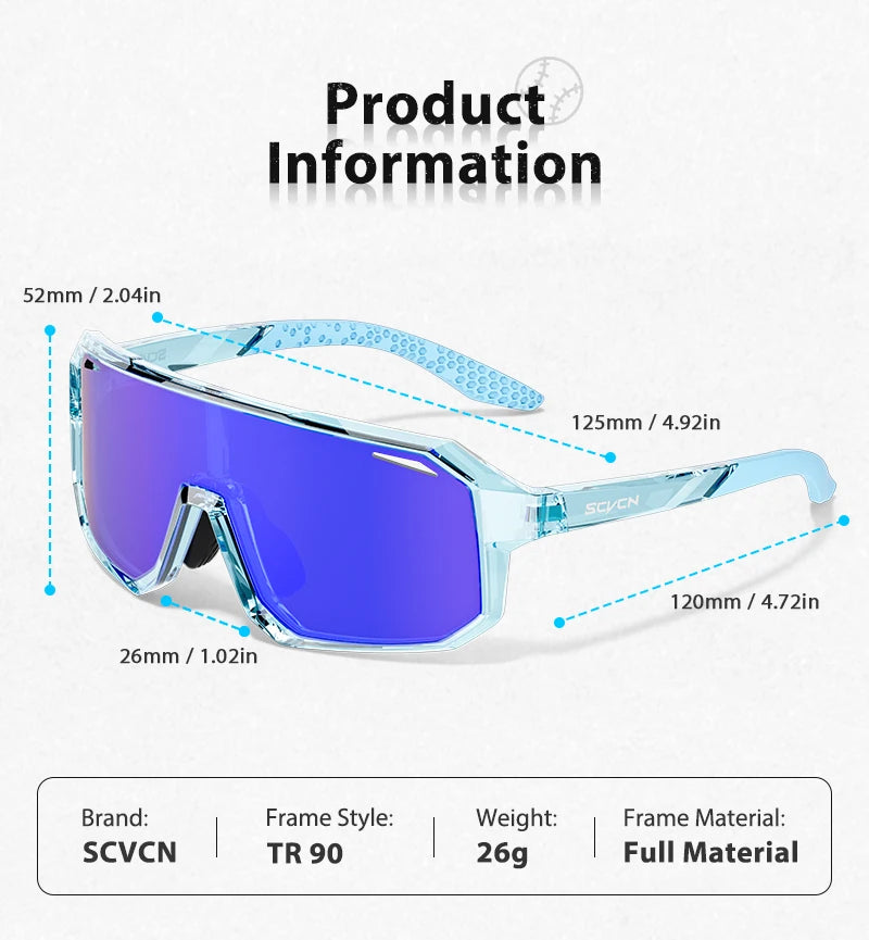 SCVCN enfants cyclisme lunettes de soleil enfants cyclisme lunettes UV400 vélo lunettes filles vtt Camping pêche Sports de plein air accessoires