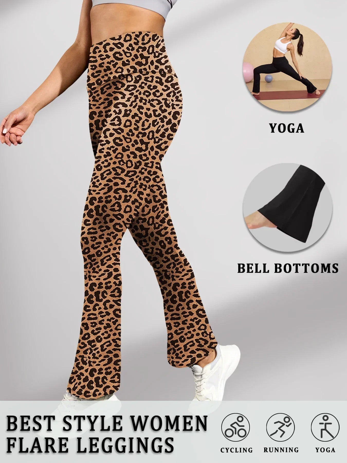 Pantalon évasé Super doux pour femmes, taille haute, contrôle du ventre, Leggings de Yoga, bas de cloche