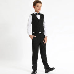 Pantalons pour enfants, uniformes scolaires noirs pour adolescents, pantalons formels à taille réglable, bleu marine, gris, vêtements cadeaux d'anniversaire