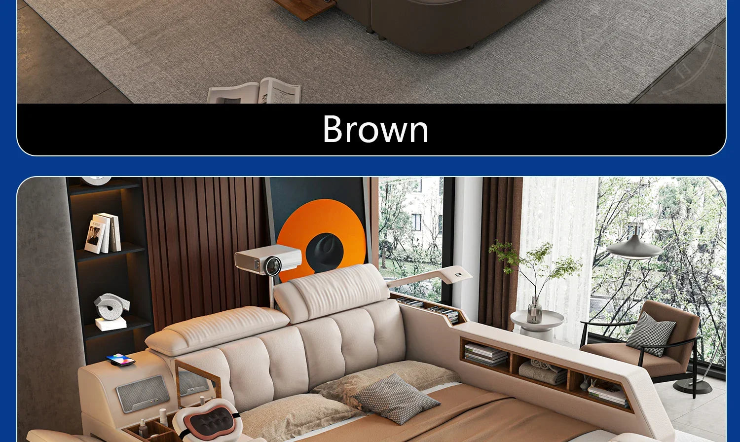 Lit Double moderne filles Design chambre intelligente reine King Size lit beauté dormir princesse cuir Cama salon Suite meubles