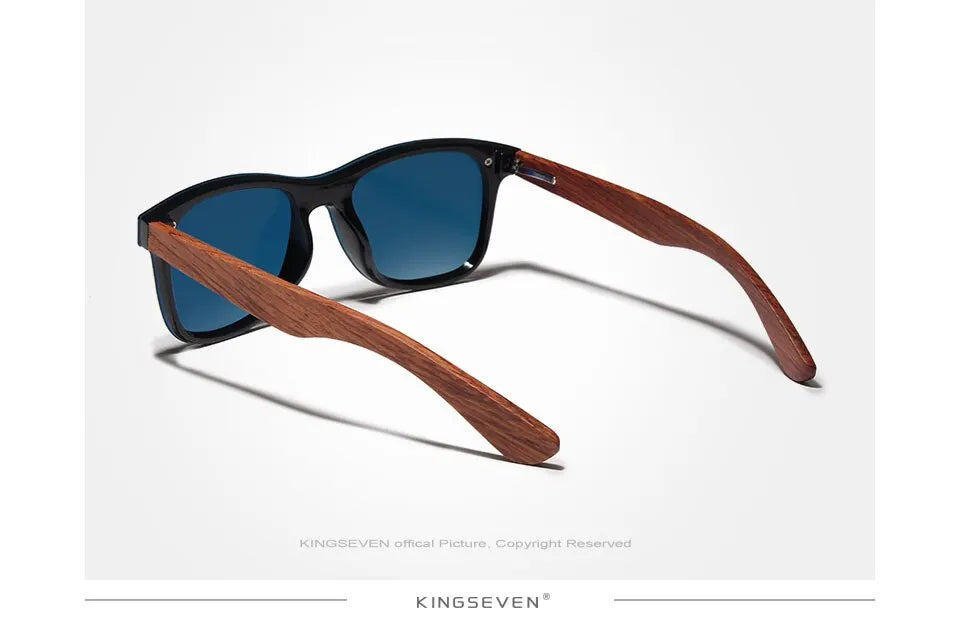 KINGSEVEN lunettes de soleil en bois naturel hommes Vintage classique polarisé mode femmes