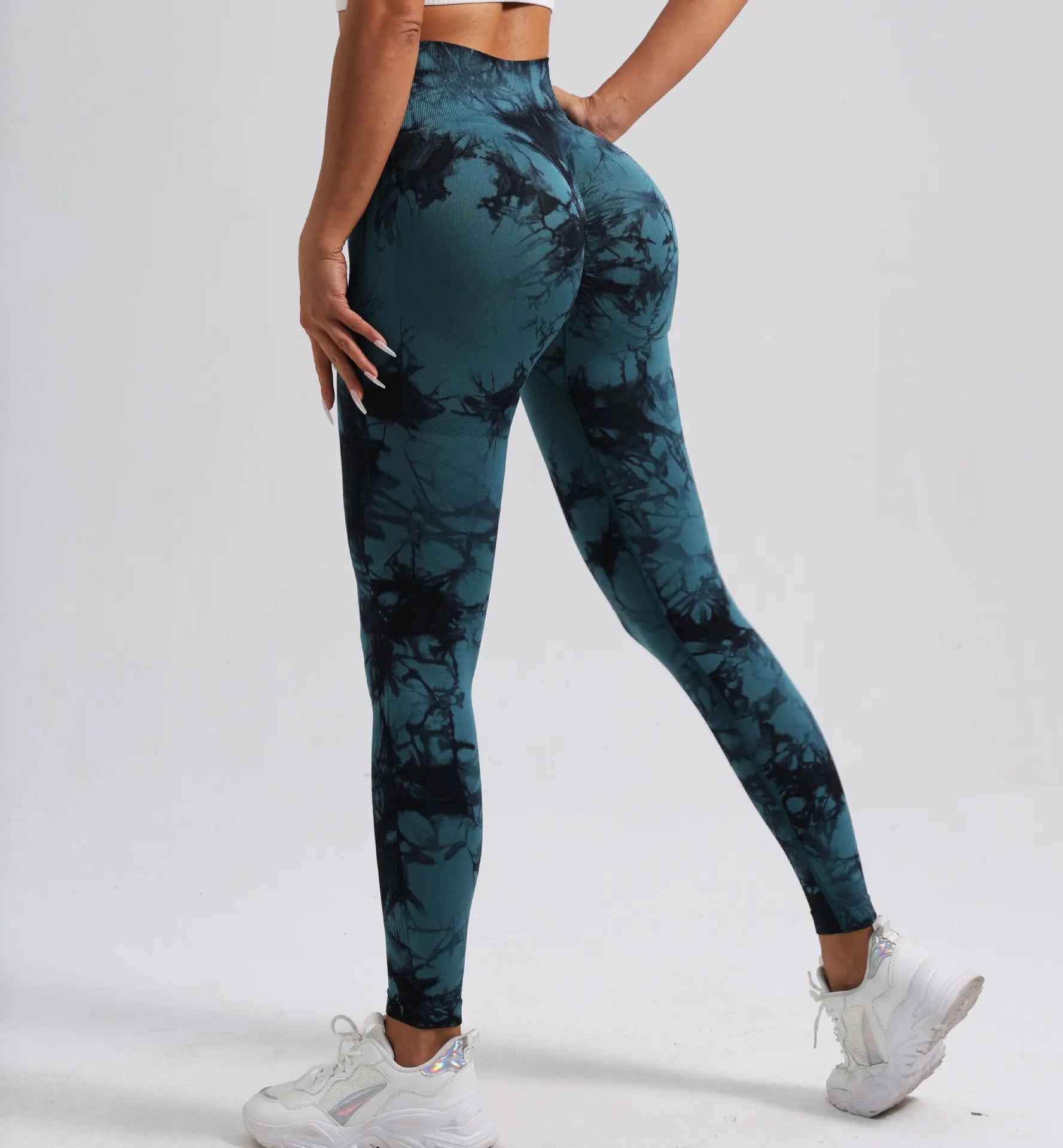 Femmes sans couture cravate colorant Yoga Leggings taille haute Fitness Sexy mode Leggings exercice course levage fesses cyclisme Leggings
