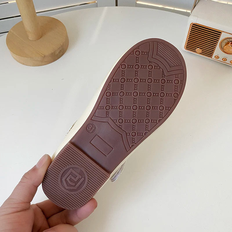 Chaussures de princesse pour enfants, couleur unie, Style concis, chaussures plates de loisirs pour enfants, en cuir verni souple et flexible, chaussures de printemps pour filles 27-36