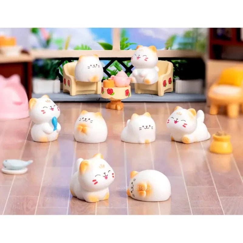 Nouveau modèle de chat de richesse de dessin animé mignon créatif, décoration de bureau, Figurine animale, ornements de chat, accessoires de décoration
