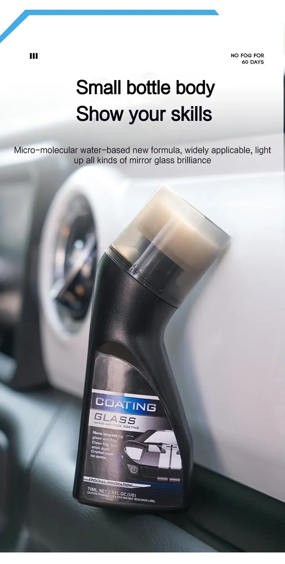 Agent Anti-buée pour moto, essuie-glace pour lentille de casque, rétroviseur, liquide en verre, Spray répulsif pour pare-brise, accessoires de voiture