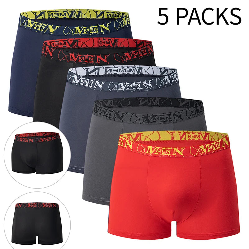 4/5 pièces taille européenne et américaine hommes imprimé mode Boyshort confortable hommes taille grande taille sous-vêtements Sexy maillot de bain