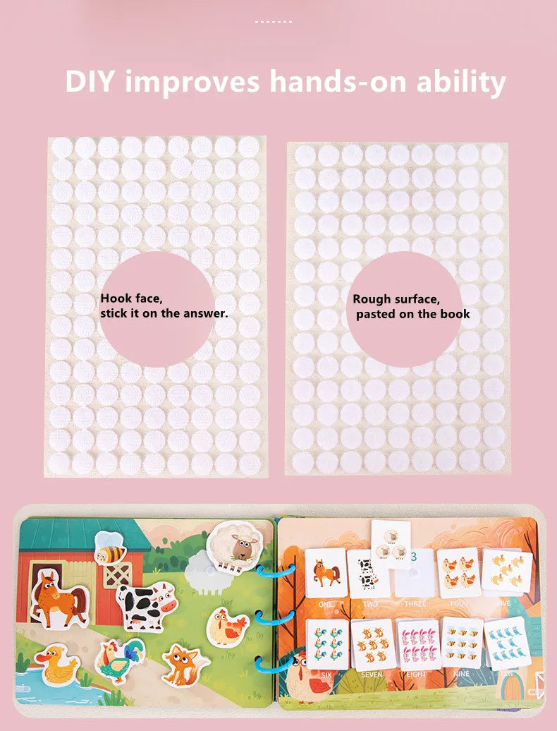 Autocollant livre silencieux Puzzles jeu jouets éducatifs enfants à plusieurs reprises carte occupée pâte correspondant Cognition bébé début Montessori jouet