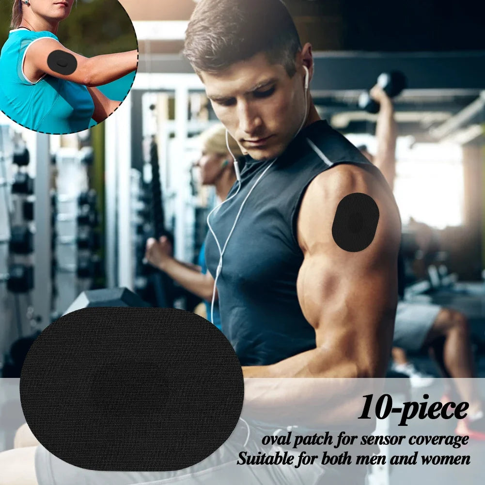 Patch Adhésif Anti-Transpiration pour Capteur Invisible, Autocollant artificiel astique, Portable, pour Moniteur de Glycémie, 10 Pièces