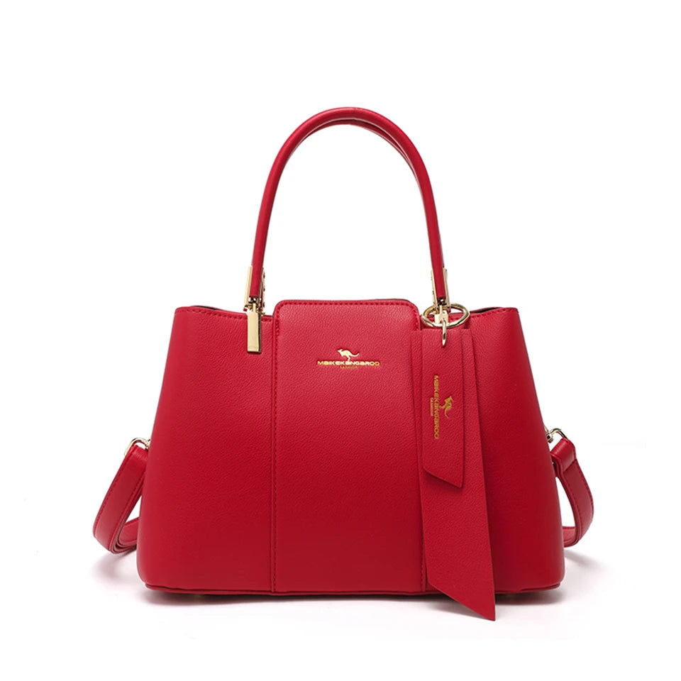 Sac à main de luxe imprimé grande capacité en cuir souple pour femmes, sac à bandoulière de loisirs de styliste pour dames