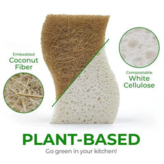 Éponges à récurer les plantes naturelles écologiques et éponge à récurer en noix de coco éponges naturelles pour la vaisselle accessoires de cuisine écologiques