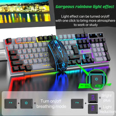 Filaire Clavier Et Souris Ensemble Usb Lumineux Mécanique Clavier Et Souris Pour PC Ordinateur Portable Jeu Bureau